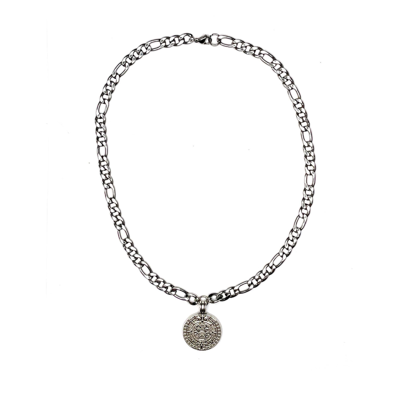 Figaro Chain Coin Necklace