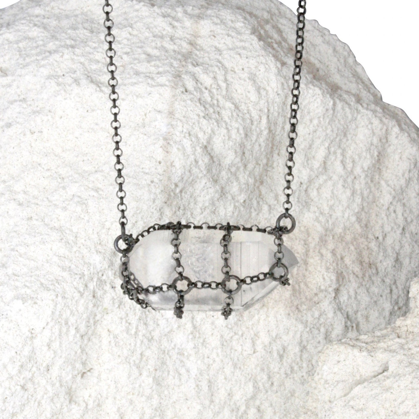 Caged Quartz Necklace