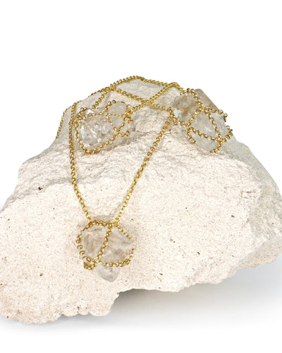Golden XL Quartz Necklace